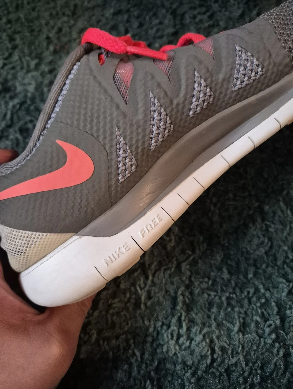 Nike Free 5.0 Running Shoes Women's Size 9.5 Gray Pink